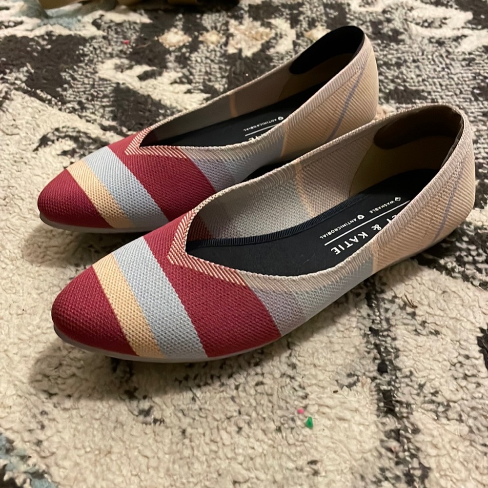 Kelly and Katie striped flat, size 7.5